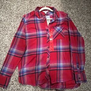 Orvis Red Plaid Button Down Shirt